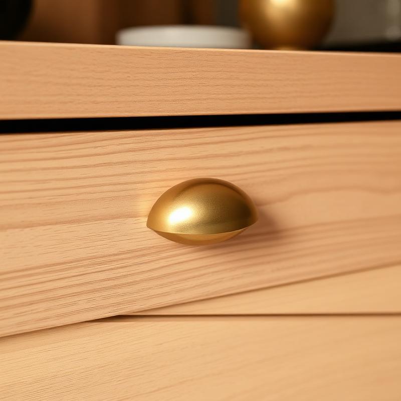 Brass cabinet handle detail
